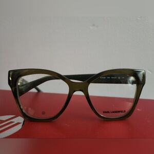 Karl Lagerfeld KL6150 Khaki Green Butterfly Eyeglass Frames NWOT | MSRP $130